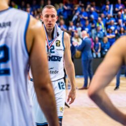 ZWOLLE, NETHERLANDS - MARCH 12:  Ralf de Pagter of Landstede Hammers Zwolle during the Basketball Cup Finale 2023 match between Landstede Hammers Zwolle and ZZ Leiden at Landstede Sportcentrum on March 12, 2023 in Zwolle, Netherlands (Photo by Kristian Giesen/Orange Pictures)