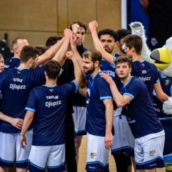 ZWOLLE, NETHERLANDS - MAY 7:  during the DBL Kwartfinale Beker 23 Wedstrijd 3 match between Landstede Hammers Zwolle and Aris Leeuwarden at Landstede Sportcentrum on May 7, 2023 in Zwolle, Netherlands (Photo by Kristian Giesen/Orange Pictures)